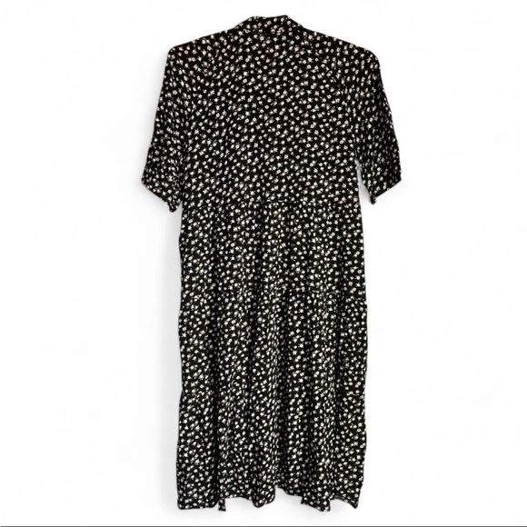 Natural Life Rebecca Midi Dress Black Cream Roses Sz XL NWT Empire Waist Flowy - Picture 12 of 16